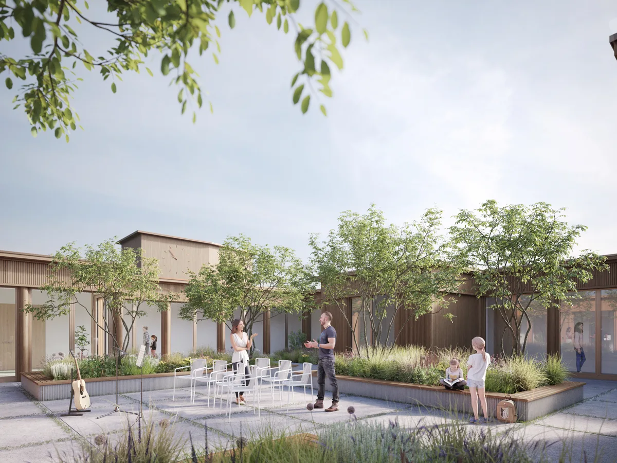 Das ist der «geheime Garten», der namensgebend für das ausgewählte Siegerprojekt war. Visualisierung einer begrünten Dachterrasse.